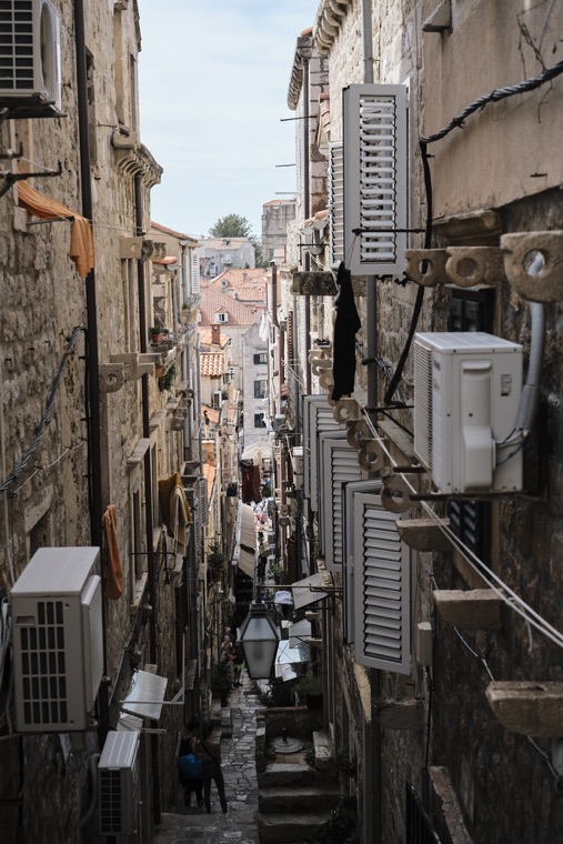 A narrow stepped alley in the old town