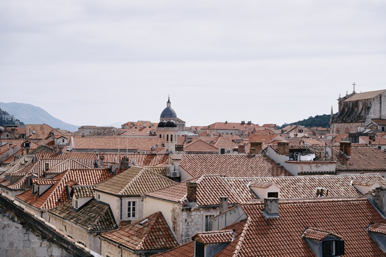 The red rooftops of Dubrovnik from the city walls