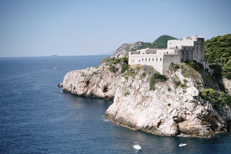 The fortress and coastline at Dubrovnik