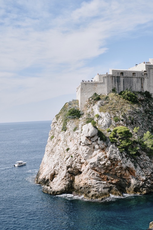 A fortress on the cliffs above the sea at Dubrovnik