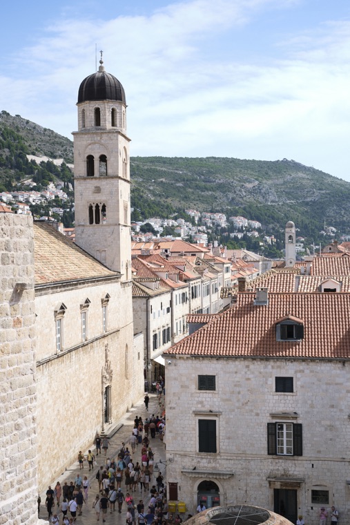 Looking down over the rooftops of Dubrovnik's old town