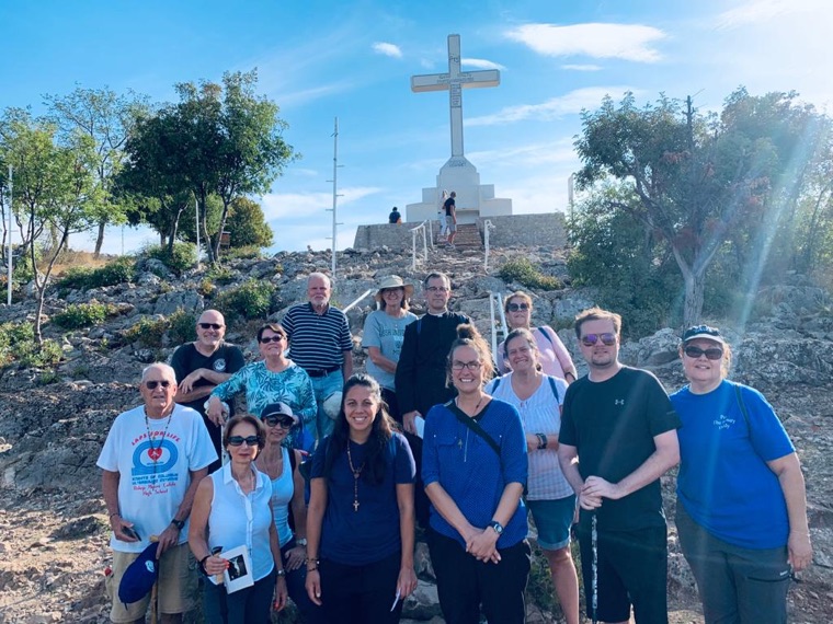 A Triumph group on Cross Mountain, 2021
