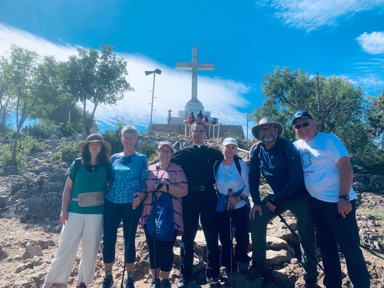 A Triumph group on Cross Mountain, 2022